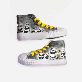 Pandas Hand Painted Shoes