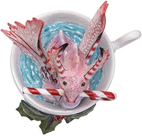 Perfectly Peppermint Dragon Figurine