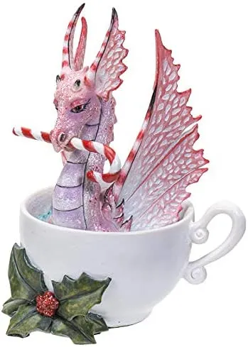 Perfectly Peppermint Dragon Figurine