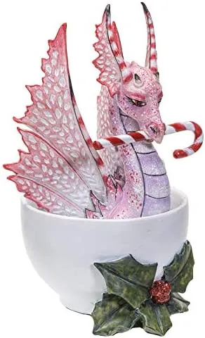 Perfectly Peppermint Dragon Figurine