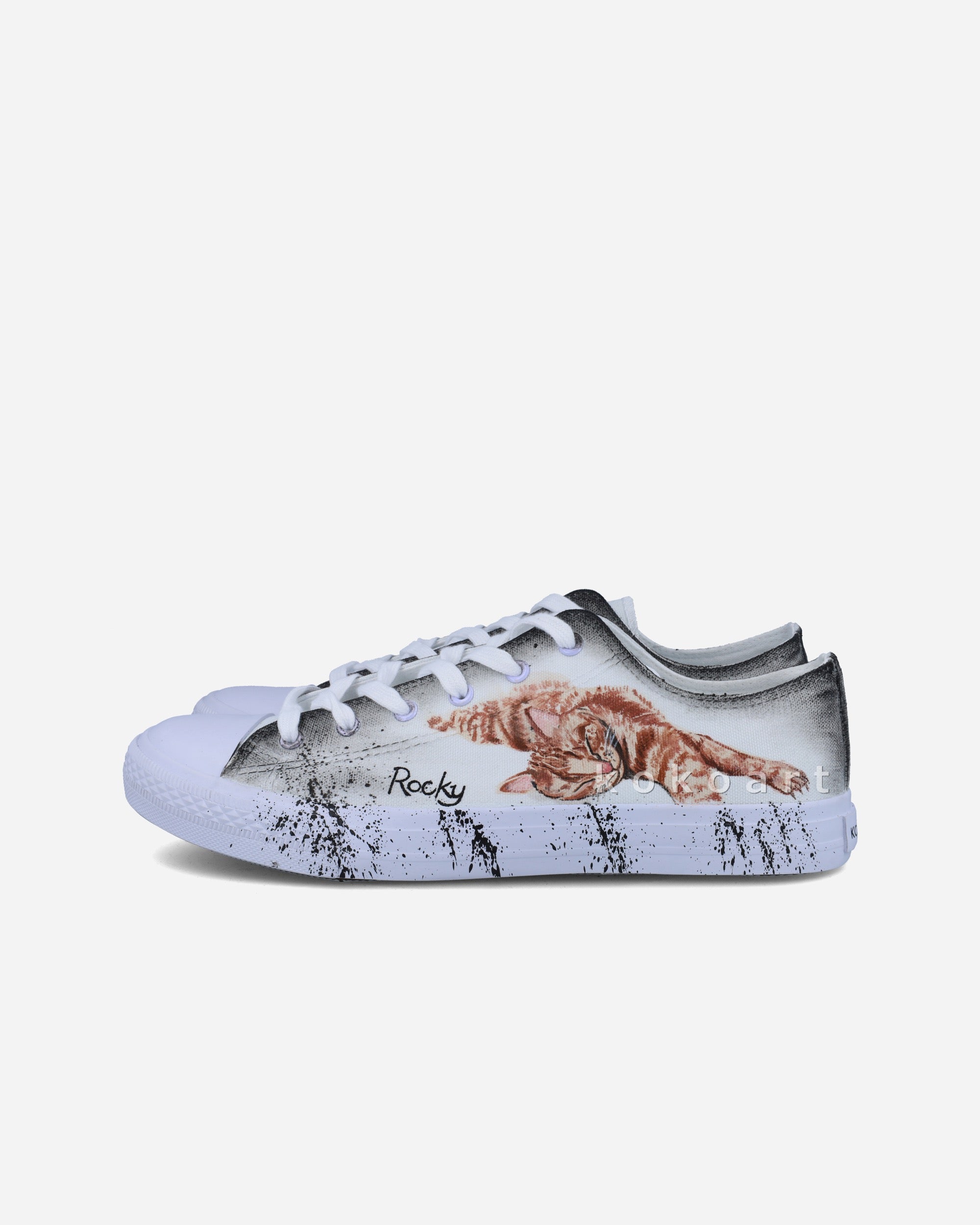 Realistic Pet Portrait Hand Painted Shoes