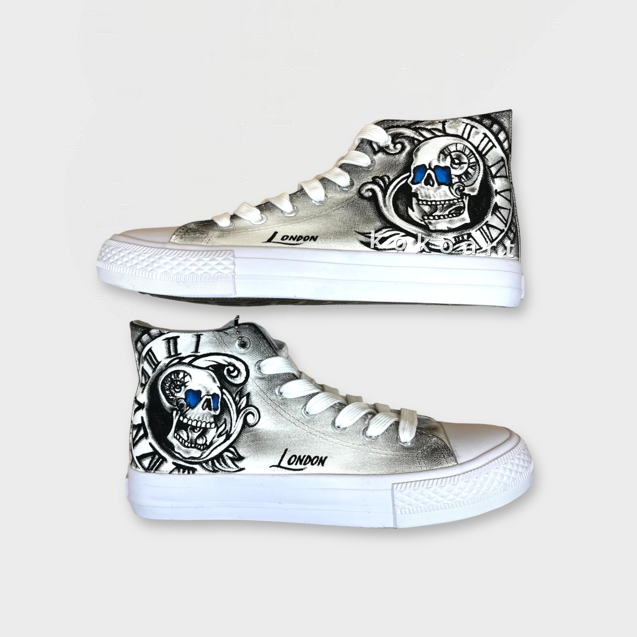 Skulls Hand Painted Shoes