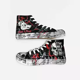 Skulls Hand Painted Shoes