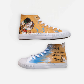 The Kiss Hand Painted Shoes