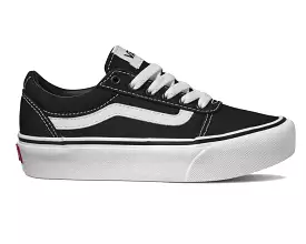 Vans Ward Platform Canvas Lace Up Trainers Black