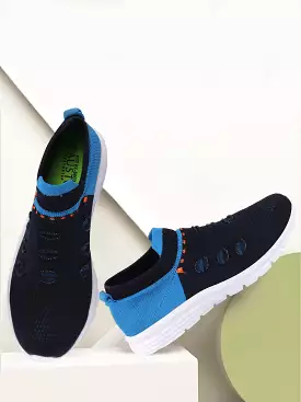 Women Blue Sports Slip-On Walking Shoes