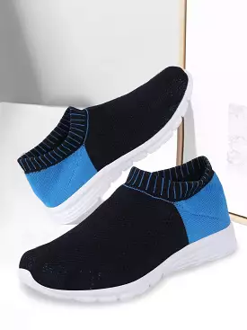 Women Blue Sports Slip-On Walking Shoes