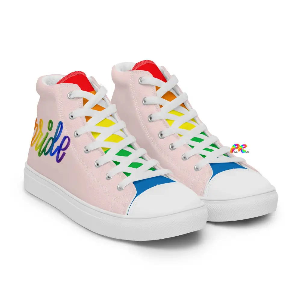 Women's Pink Pride High Canvas Top Shoes