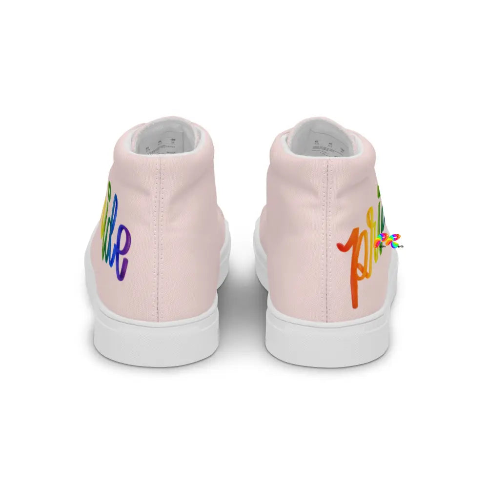 Women's Pink Pride High Canvas Top Shoes