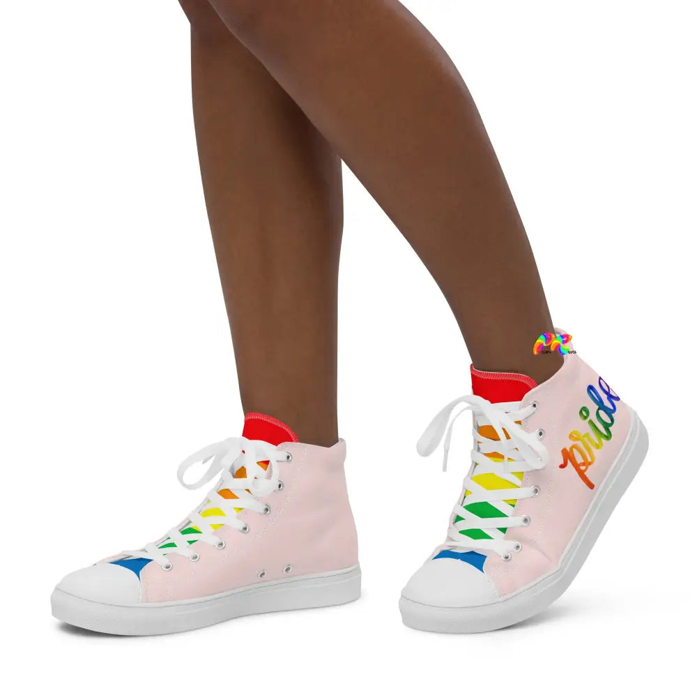 Women's Pink Pride High Canvas Top Shoes