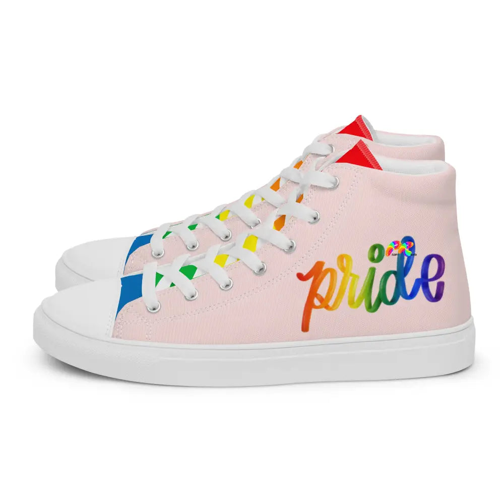 Women's Pink Pride High Canvas Top Shoes