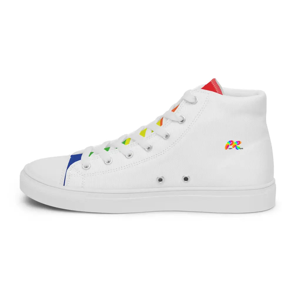 Women’s White High Top Canvas Pride Shoes