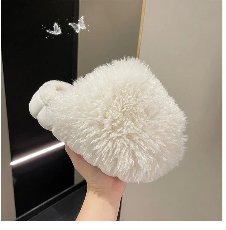 Women's Winter Fashion Soft Warm Comfort Plush Fur House Slippers