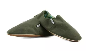 Zasel Mens Cotton Canvas Shoes - Army Green