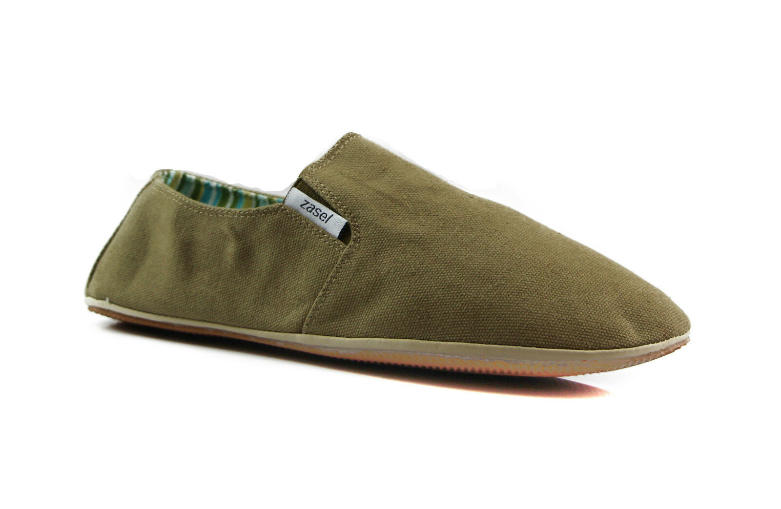 Zasel Mens Cotton Canvas Shoes - Khaki